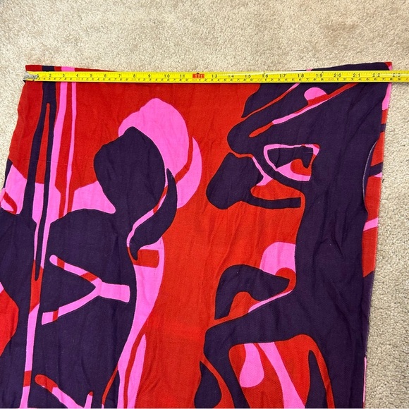 Coach horse chariot print scarf vibrant abstract red pink purple - Picture 5 of 7